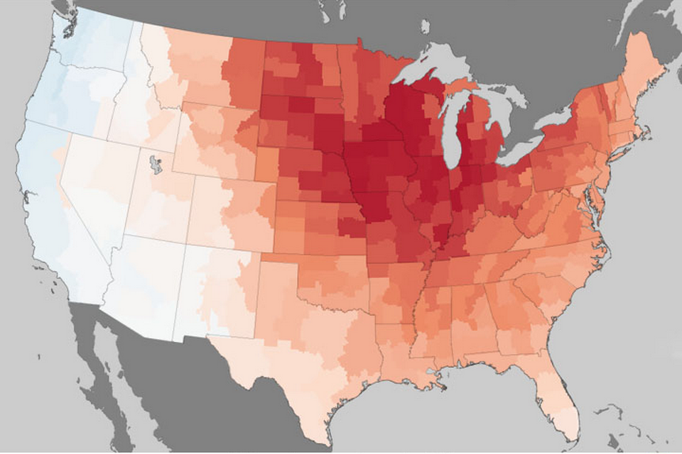 Temperature Anomalies map