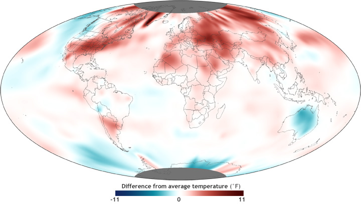 Global land temperature in May 2012 is warmest on record