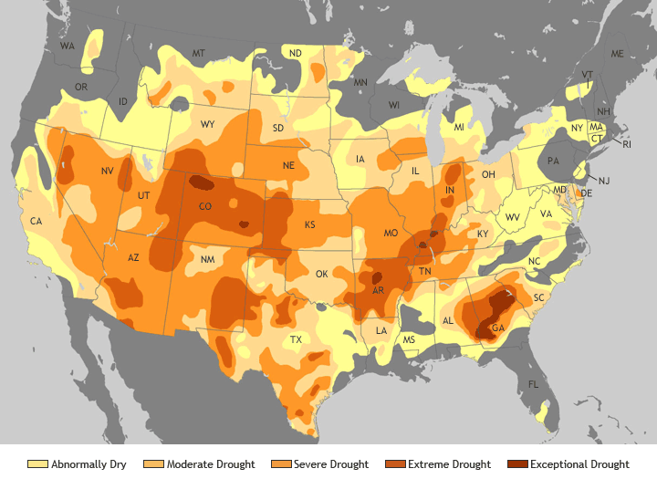 Few states spared from drought in U.S.