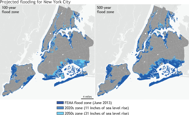 Future Flood Zones for New York City