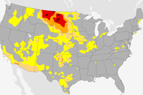 North Plains drought map