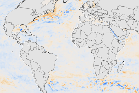 Ocean Heat Content map