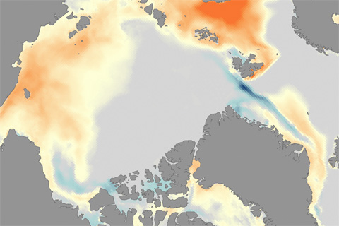 Ice-coverage change map