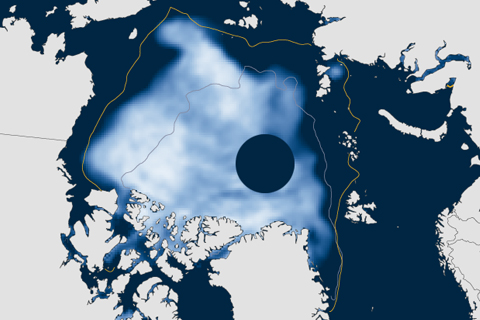 September Arctic Sea Ice Extent map