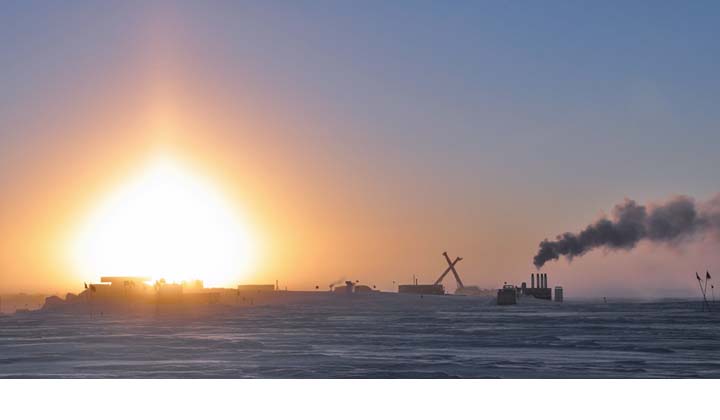 Sunset at the South Pole