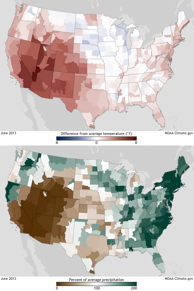 Climate Conditions: Hot and Dry June in the Southwest