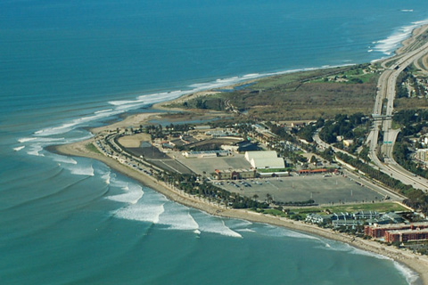 Aerial photo of Surfer's Point, California