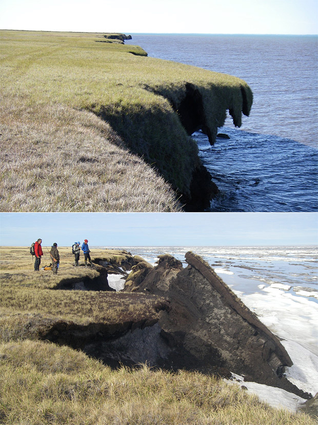 Warming climate claims chunks of Alaska's northern coast