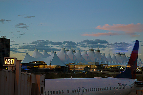 Denver Airport: white canvas roof