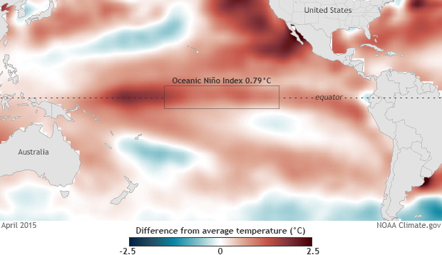 Climate Challenge: Was the tropical Pacific warmer or cooler than average in April 2015?