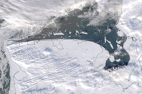 Map of Poor sea ice cover in Alaska