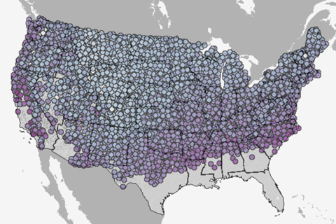First Snow map