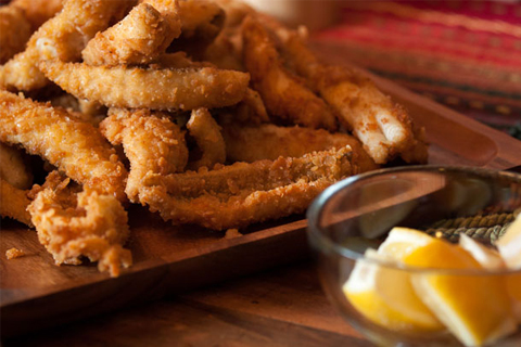 Pan-fried perch