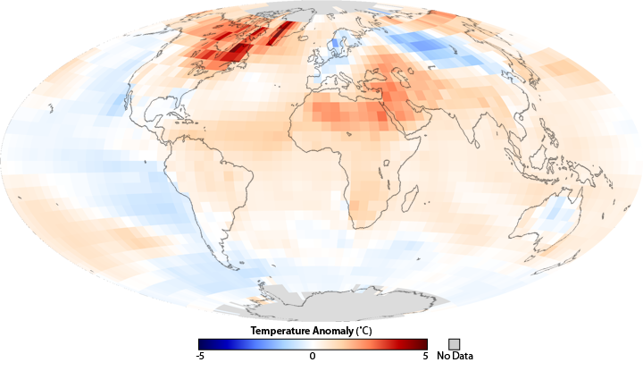 2010 Ties 2005 As the Warmest Year on Record