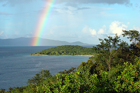 Rainbow over the islands