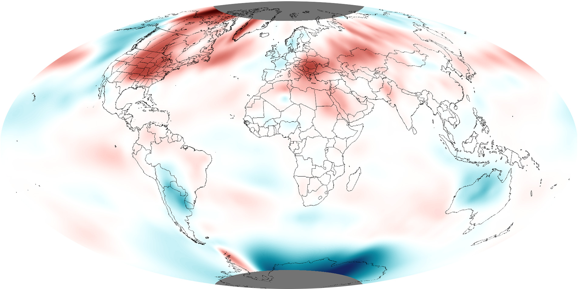 Hot and cold contrasts add up to planet's 4th warmest July on record