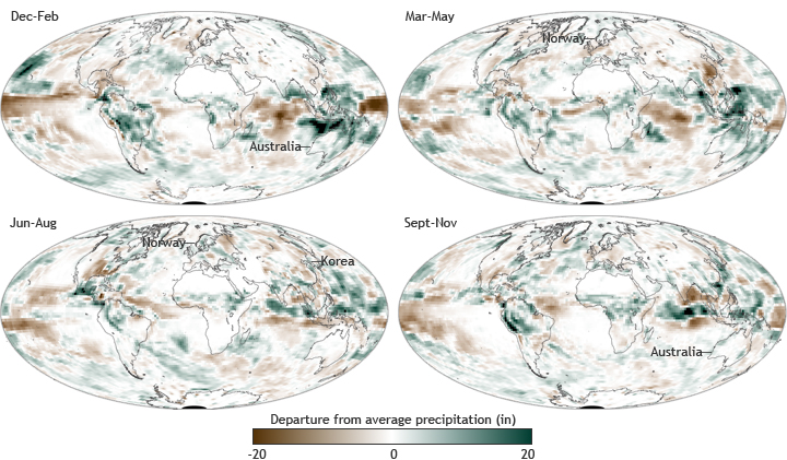 2011 Seasonal Precipitation Anomalies