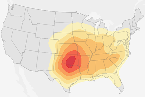 Oklahoma tornado drought to start 2018