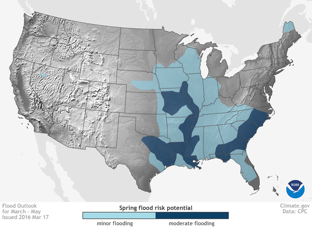 Flood outlook map