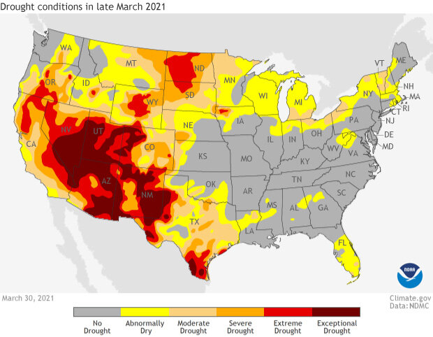 Weekly drought map