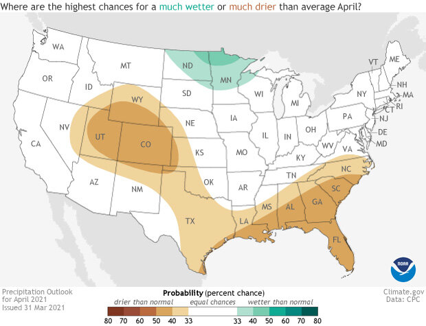 Precipitation anomaly map