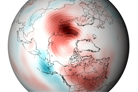 Temperature anomaly map