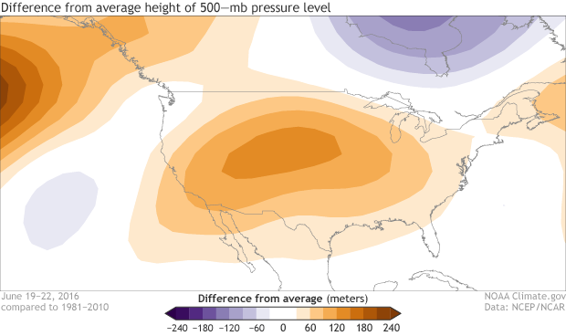 500-mb height anomaly map