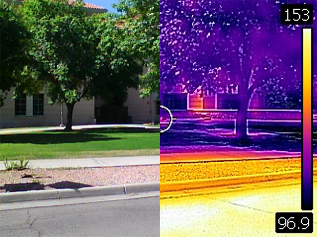 Visible and heat images in Las Cruces