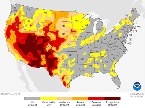 Drought monitor map