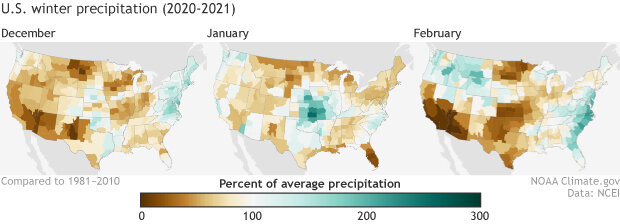 Precip anomaly map trio