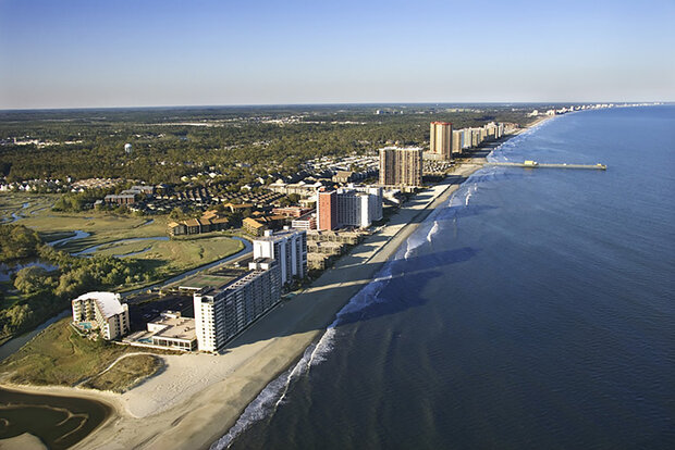 Infrastructure along coast