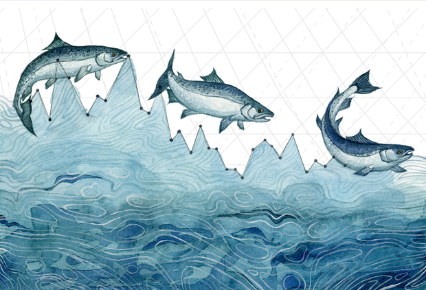 Image of one of Jill Pelto's watercolors