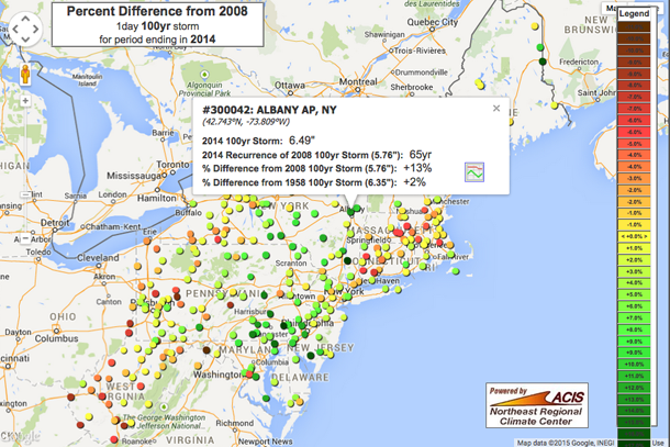 Map with green dot clusters