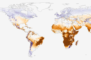 Map image for Mild weather losses from climate change won't be shared equally