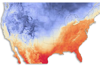 Map image for Late winter 'heatwave' hits the U.S. in February 
