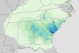Map image for In the eastern U.S., tropical storms that were once major hurricanes pose greatest threat of extreme rain 