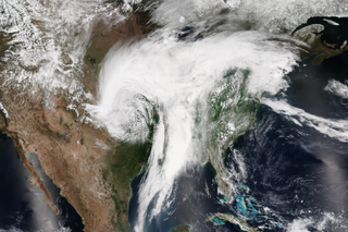 Map image for Tornados and blizzards. It's spring across the Great Plains!